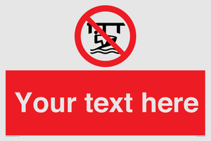 Custom Do not use watercraft in the vicinity of piers